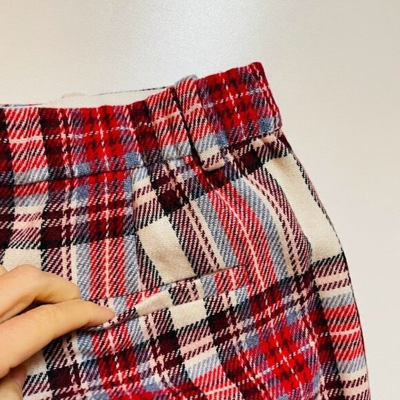 NWT J. Crew Pant Trouser Wool Nello Gori Plaid Vintage Tapered Tartan High Rise - Picture 9 of 16